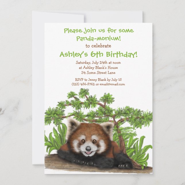 Invitación a la fiesta de cumpleaños de los niños  (Anverso)