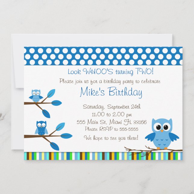 Invitación a la fiesta de cumpleaños de los niños  (Anverso)