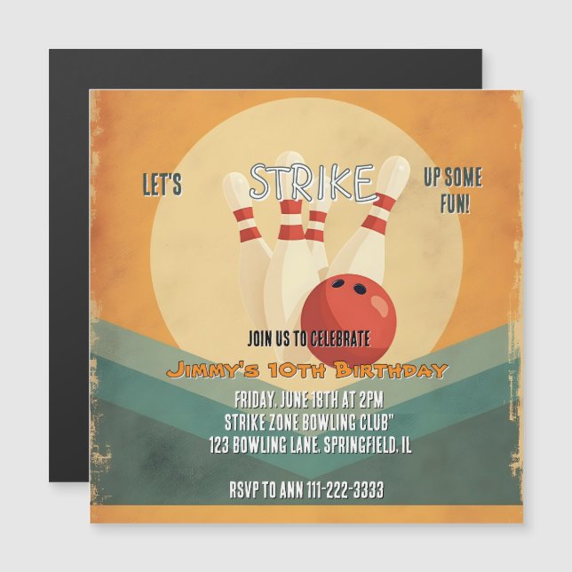 Invitación a la fiesta de cumpleaños de los niños  (Anverso/Reverso)