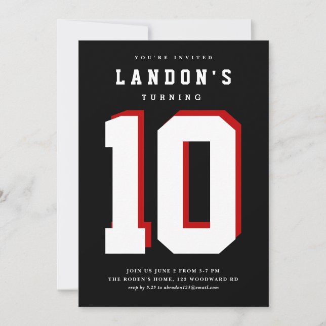 Invitación a la fiesta de cumpleaños de los niños  (Anverso)