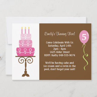 Invitación a la fiesta de cumpleaños de los niños