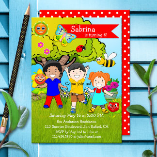 Invitación a la fiesta de cumpleaños de los niños 