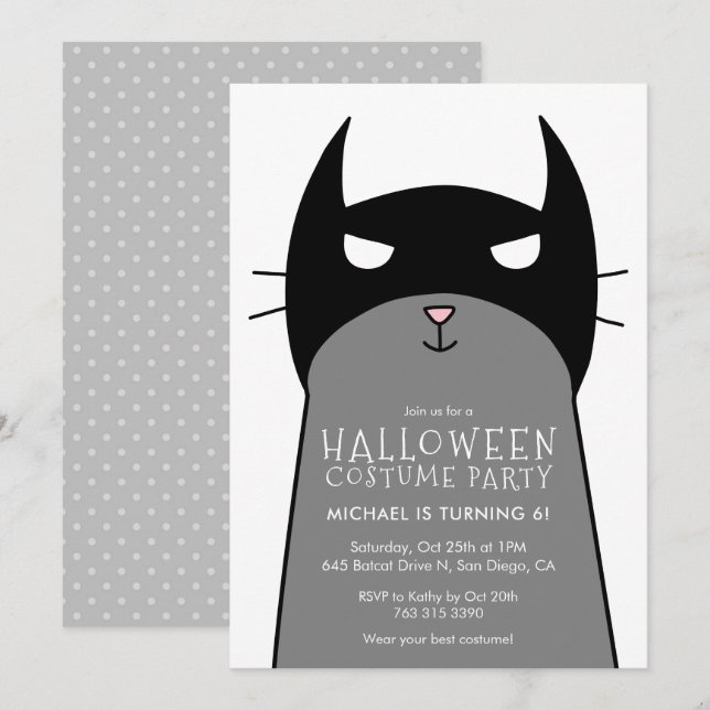 Invitación a la fiesta de cumpleaños de los niños  (Anverso / Reverso)