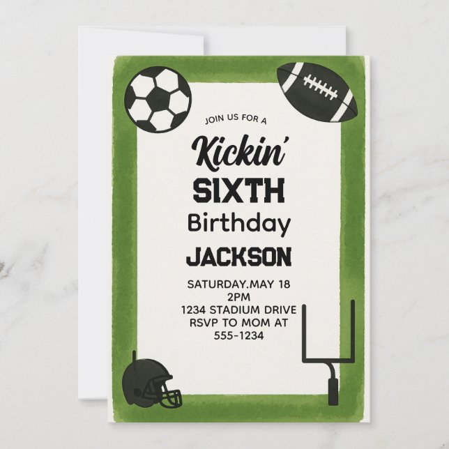 Invitación a la fiesta de cumpleaños de los niños  (Anverso)