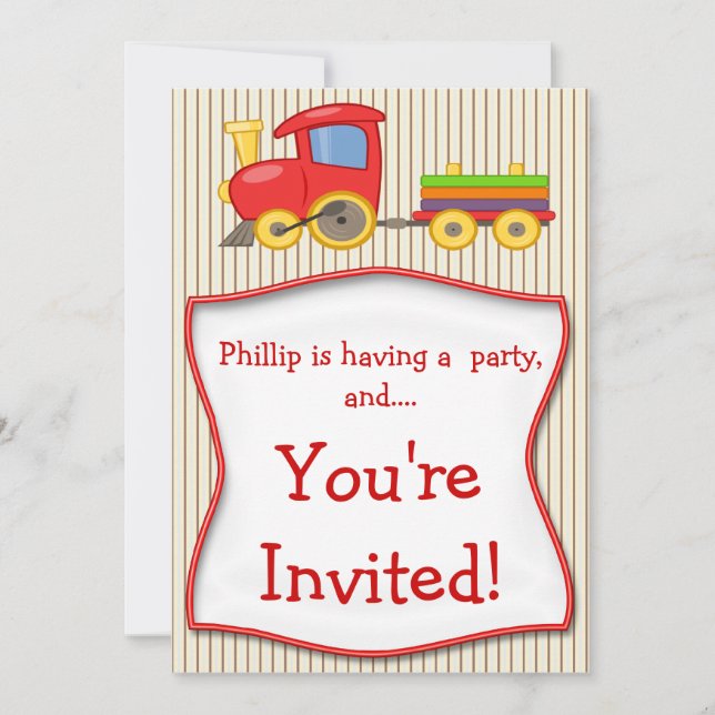 Invitación a la fiesta de cumpleaños de los niños (Anverso)