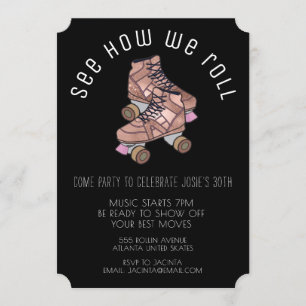 Invitación a la fiesta de cumpleaños de los patine