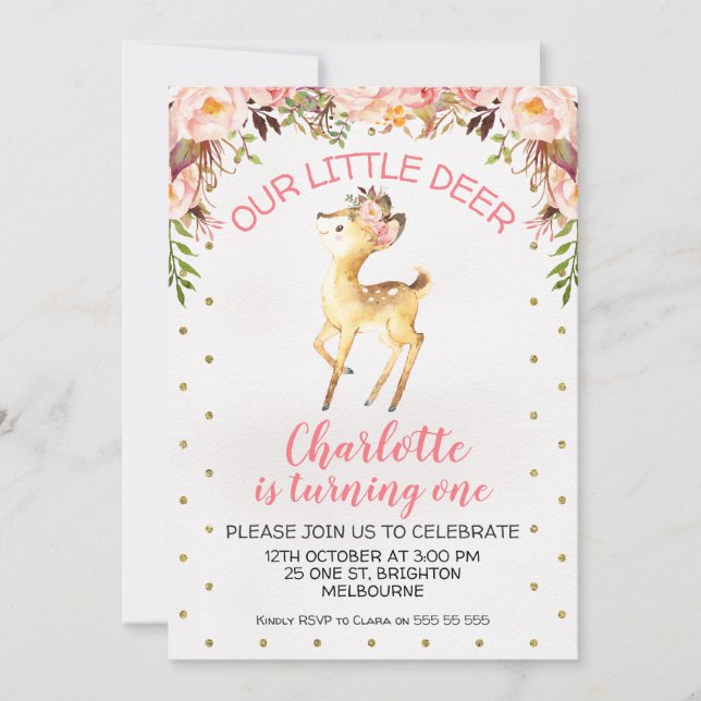 Invitación a la fiesta de cumpleaños de los pequeñ (Anverso)