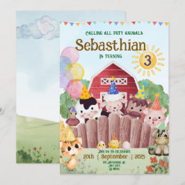 Invitación a la fiesta de cumpleaños de los person