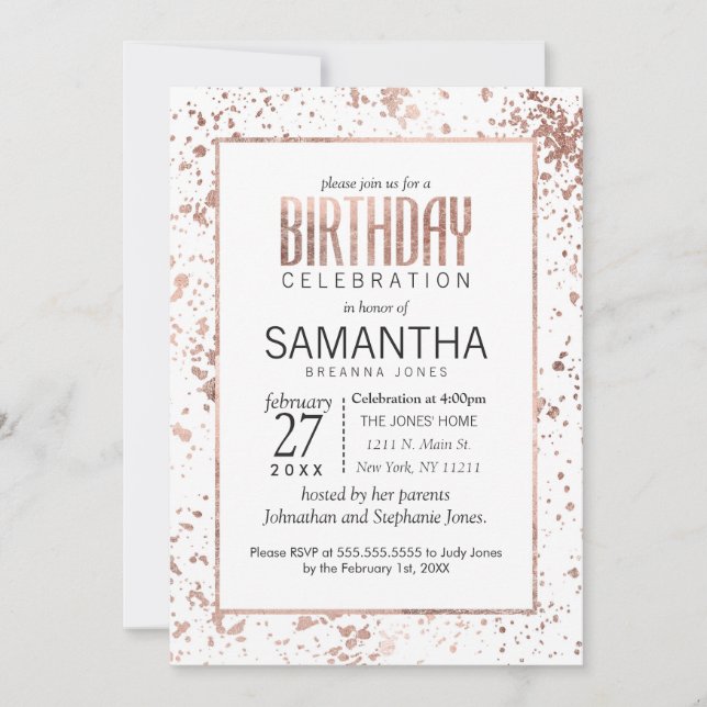 Invitación a la fiesta de cumpleaños de los pintor (Anverso)