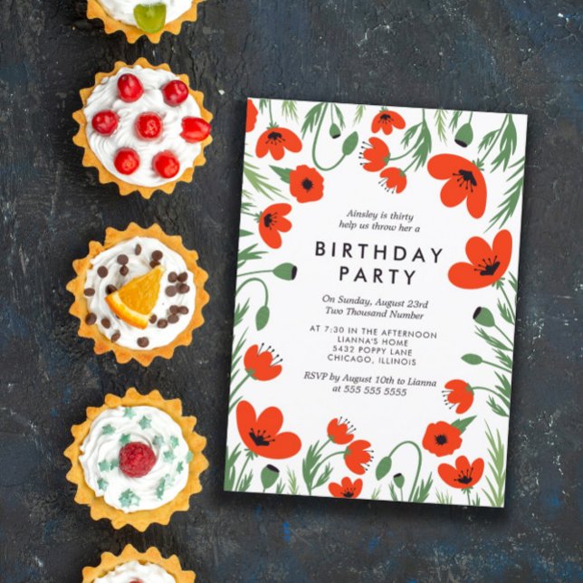 Invitación a la fiesta de cumpleaños de los Poppie (Subido por el creador)
