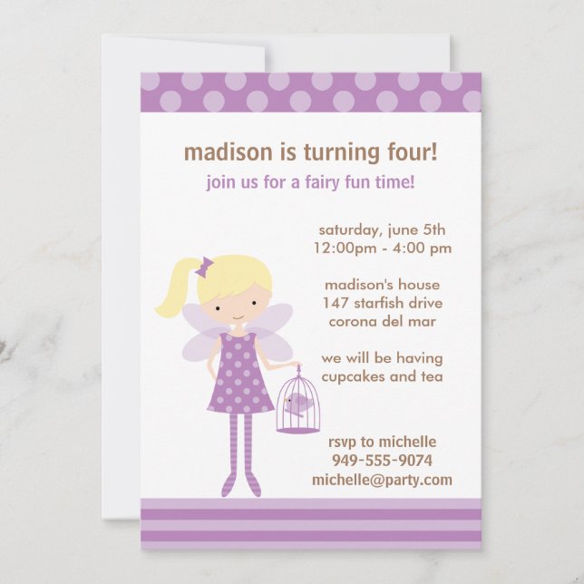 Invitación a la fiesta de cumpleaños de los produc (Anverso)