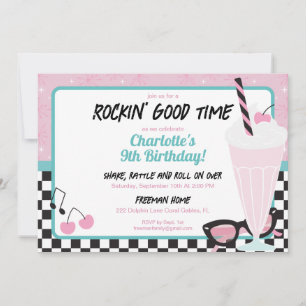 Invitación a la fiesta de cumpleaños de los retro