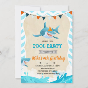 Invitación a la fiesta de cumpleaños de los tiburo