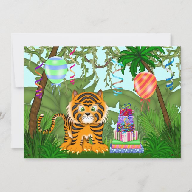 Invitación a la fiesta de cumpleaños de los tigres (Anverso)