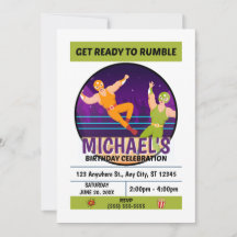 Invitación a la Fiesta de Cumpleaños de Lucha Libr