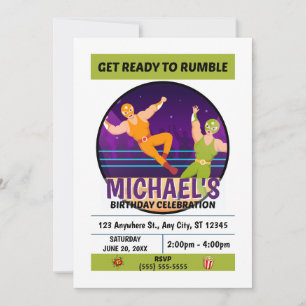 Invitación a la Fiesta de Cumpleaños de Lucha Libr