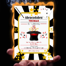 Invitación a la fiesta de cumpleaños de Magic Show