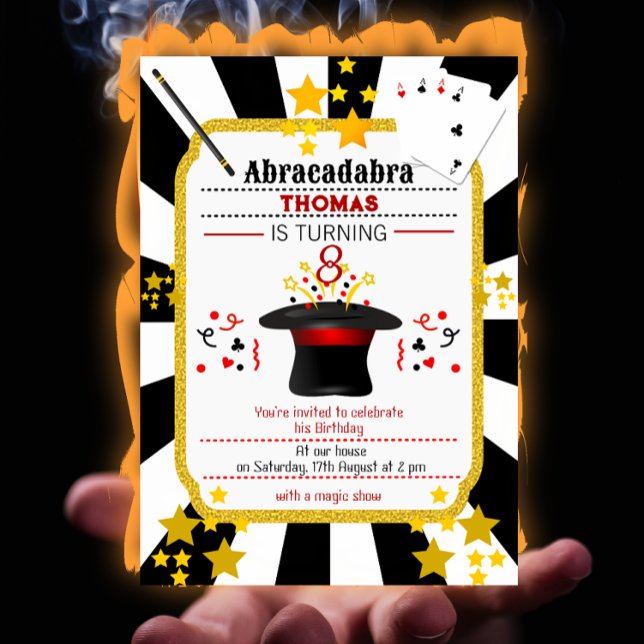 Invitación a la fiesta de cumpleaños de Magic Show (Subido por el creador)