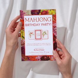 Invitación a la fiesta de cumpleaños de Mahjong, f