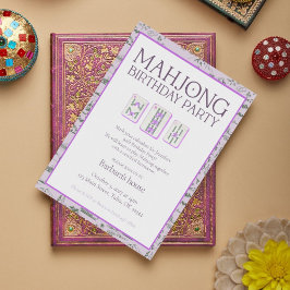 Invitación a la fiesta de cumpleaños de Mahjong, t
