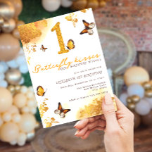 Invitación a la fiesta de cumpleaños de mariposa