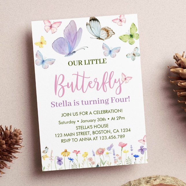 Invitación a la fiesta de cumpleaños de Mariposa F (Subido por el creador)