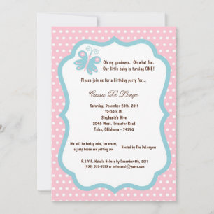 Invitación a la fiesta de cumpleaños de mariposa r