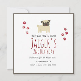 Invitación a la fiesta de cumpleaños de Mascotas b