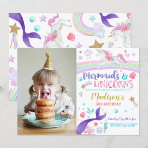 Invitación a la fiesta de cumpleaños de Mermaids U