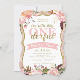 Invitación a la fiesta de cumpleaños de Miss ONE