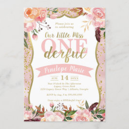 Invitación a la fiesta de cumpleaños de Miss ONE