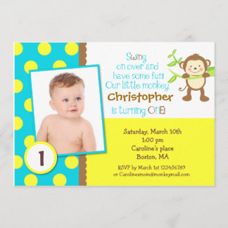 Invitación a la fiesta de cumpleaños de Mod Monkey