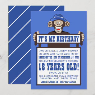 Invitación a la fiesta de cumpleaños de monos con 