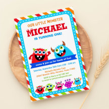 Invitación a la fiesta de cumpleaños de Monster Ba