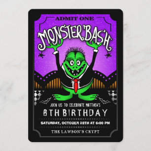 Invitación a la fiesta de cumpleaños de Monster Ba
