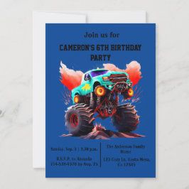 Invitación a la fiesta de cumpleaños de Monster Tr