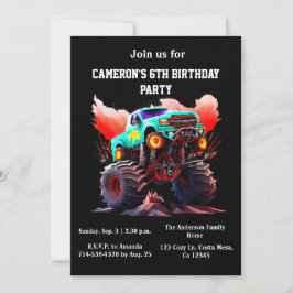 Invitación a la fiesta de cumpleaños de Monster Tr