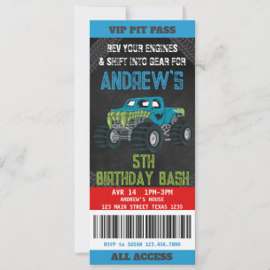 Invitación a la fiesta de cumpleaños de Monster Tr