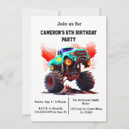 Invitación a la fiesta de cumpleaños de Monster Tr
