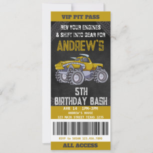 Invitación a la fiesta de cumpleaños de Monster Tr