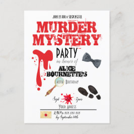 Invitación a la fiesta de cumpleaños de Murder Mys