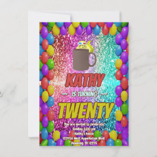 Invitación a la fiesta de cumpleaños de Naughty Sq