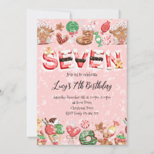 Invitación a la fiesta de cumpleaños de Navidad nú