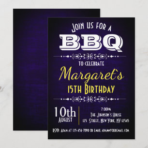 Invitación a la fiesta de cumpleaños de Navy Blue 