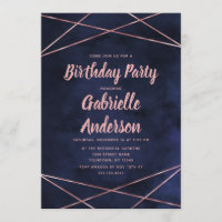 Invitación a la fiesta de cumpleaños de Navy Blue