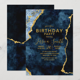 Invitación a la fiesta de cumpleaños de Navy Blue 