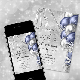 Invitación a la fiesta de cumpleaños de Navy Blue 