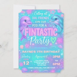Invitación a la fiesta de cumpleaños de Neon Glow