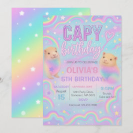 Invitación a la fiesta de cumpleaños de Neon Paste