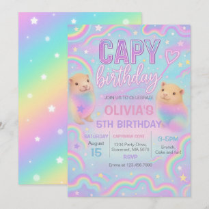 Invitación a la fiesta de cumpleaños de Neon Paste